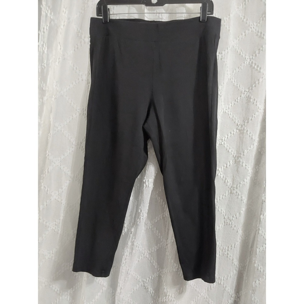Torrid Black Cotton Spandex Cropped Leggings Plus Size 2 2X Wide Waistband